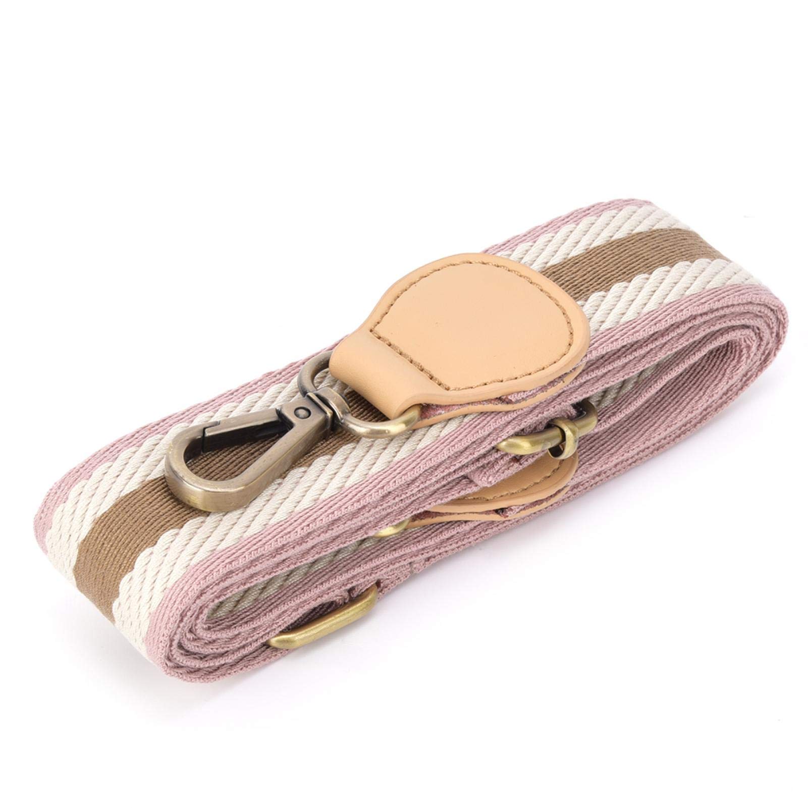 88~134cm Bag Strap Leather Crossbody Handbag Shoulder Non-Slip Adjustable Belt Replacement Bag Purse Luggage DIY Accessory(Pink Khaki)