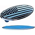 5 Inch Rear Tailgate Overlay Emblem Badge Cover Trim Exterior Accessories, ABS Material American Flag Cover Emblem Compatible with Ford Bronco Sport 2020 2021 2022 2023(5 inch,Silver)