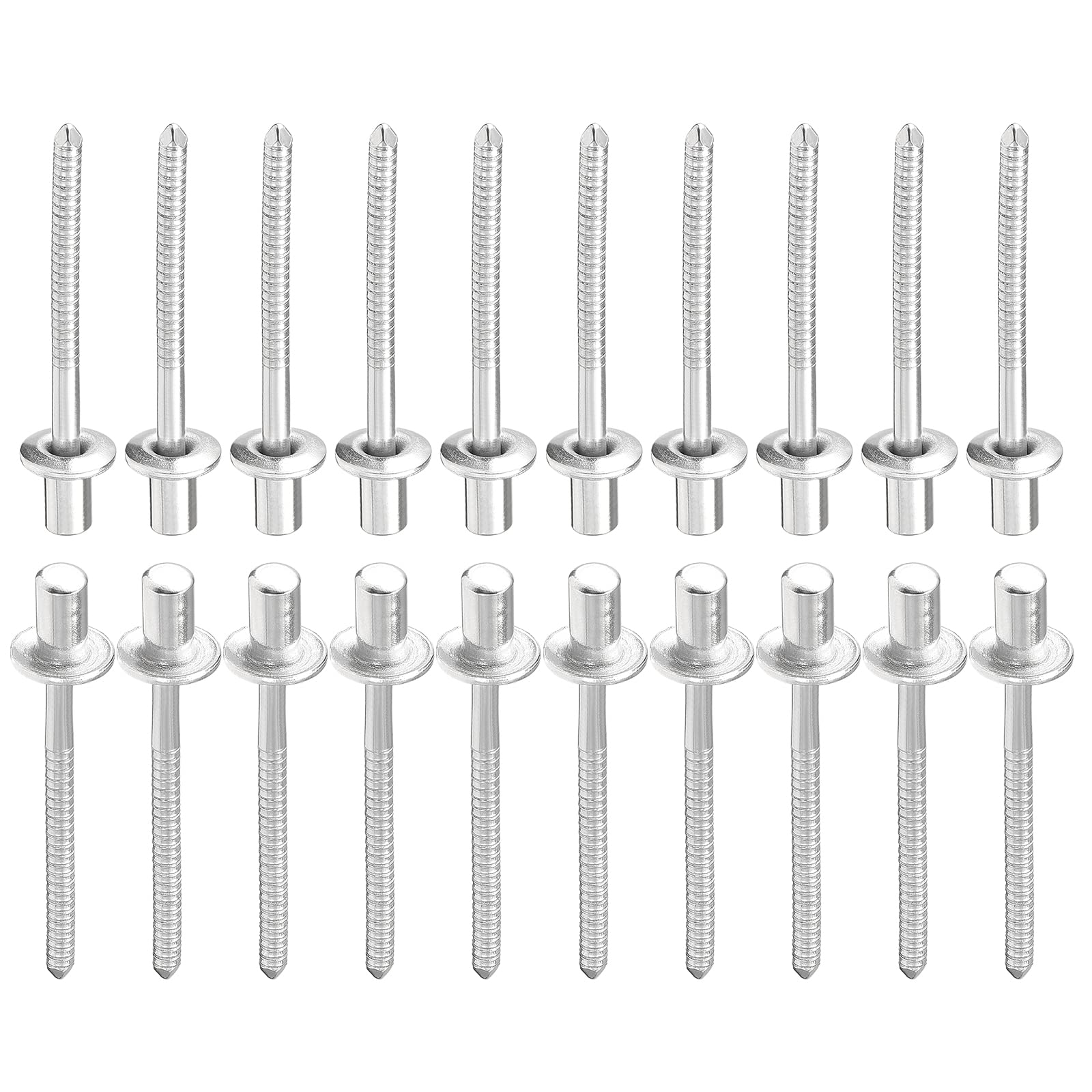 DTGN 4mm x 7mm (DXL) Blind Rivets - 100Pack - Good for Machinery Joining - 304 Stainless Steel Dome Closed End Rivet