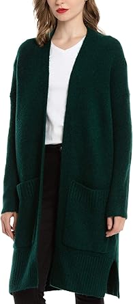 long woollen cardigan