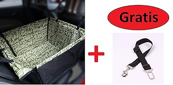 Hundebox faltbar 60x50x35 cm + Sicherheitsgurt | Hunde-Autositz hält Sitz sauber | Autoschondecke passend für Rückbank | Hundetransport im Auto by AGIA TEX Germany