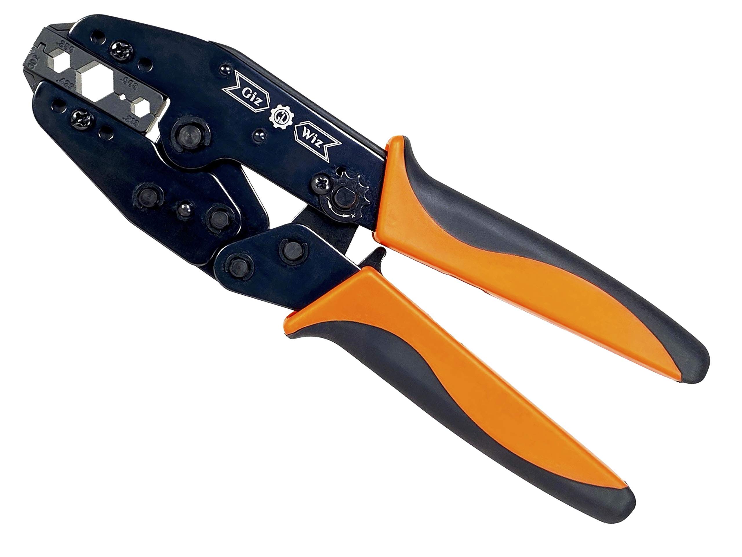 GIZWIZ RF Coax Ratchet Crimp Tool For RG58 RG59 RG62 RG11 RG8 RG213 0.256" 0.429" 0.068" 0.213" G-H3D2