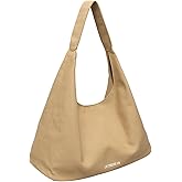 LLYLIU Large Canvas Tote Bag for Women Men Slouchy Shoulder Bags Hobo Purse Casual Commuting Work Handbag