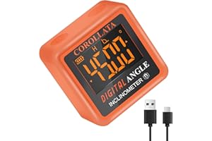 COROLLATA Mini Digital Angle Finder Gauge - Magnetic Torpedo Level Tool with LCD Display Precision Protractor for Table Saw, Miter，Pipes, Inclinometer Pocket Wood Working Measuring
