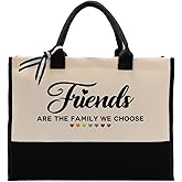 EDCTO Canvas Tote Bag, Cotton Canvas Tote Bag, Best Gifts for Women Friend Her, Friend Birthday Gift, Canvas Bag Gift for Bestie, Canvas Tote Bags for Women, Womens Weekend Bag, Reusable Grocery Bag