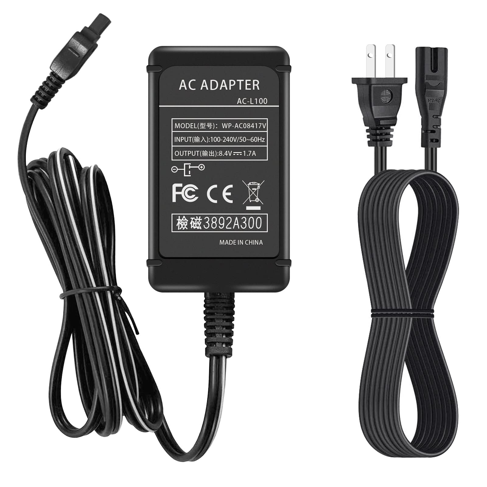 Photo 1 of Gonine for Sony Handycam Camcorder Charger, AC-L100 Power Adapter for Sony CCD-TRV108 CCD-TRV308 CCD-TRV118 CCD-TRV128 CCD-TRV138 Cameras, Replacement for AC-L15 AC-L10 AC-15A AC-L10A.
