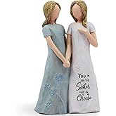 BORLESTA Friend Gifts for Women - Friendship Gifts, Gift for Friends - You're The Sister I Got to Choose - Sister, Friend Birthday Gift, Sister Gift - Hand-Painted Figure(Blue)