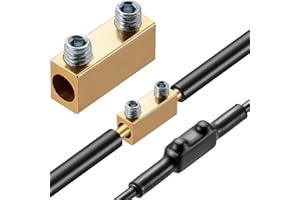 JANDECCN 20Pcs 10AWG 20Amp Wire Connectors Kit, 1 Conductor Quick Splicing Wire Terminals with Screws and Heat Shrink Tubes