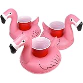 GoFloats Inflatable Pool and Hot Tub Drink Holders (3 Pack) (Choose - Unicorn, Flamingo, Palm Tree and More)