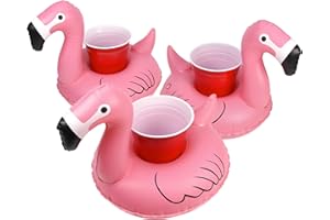 GoFloats Inflatable Pool and Hot Tub Drink Holders (3 Pack) (Choose - Unicorn, Flamingo, Palm Tree and More)