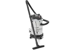 Dapper Supply 6 Gallon 3.0 Peak HP Wet/Dry Vacuum, Stainless Steel Tank, 3 in 1 Function Portable Shop Vacuum with Attachments, Ideal for Jobsite, Garage & Workshop.