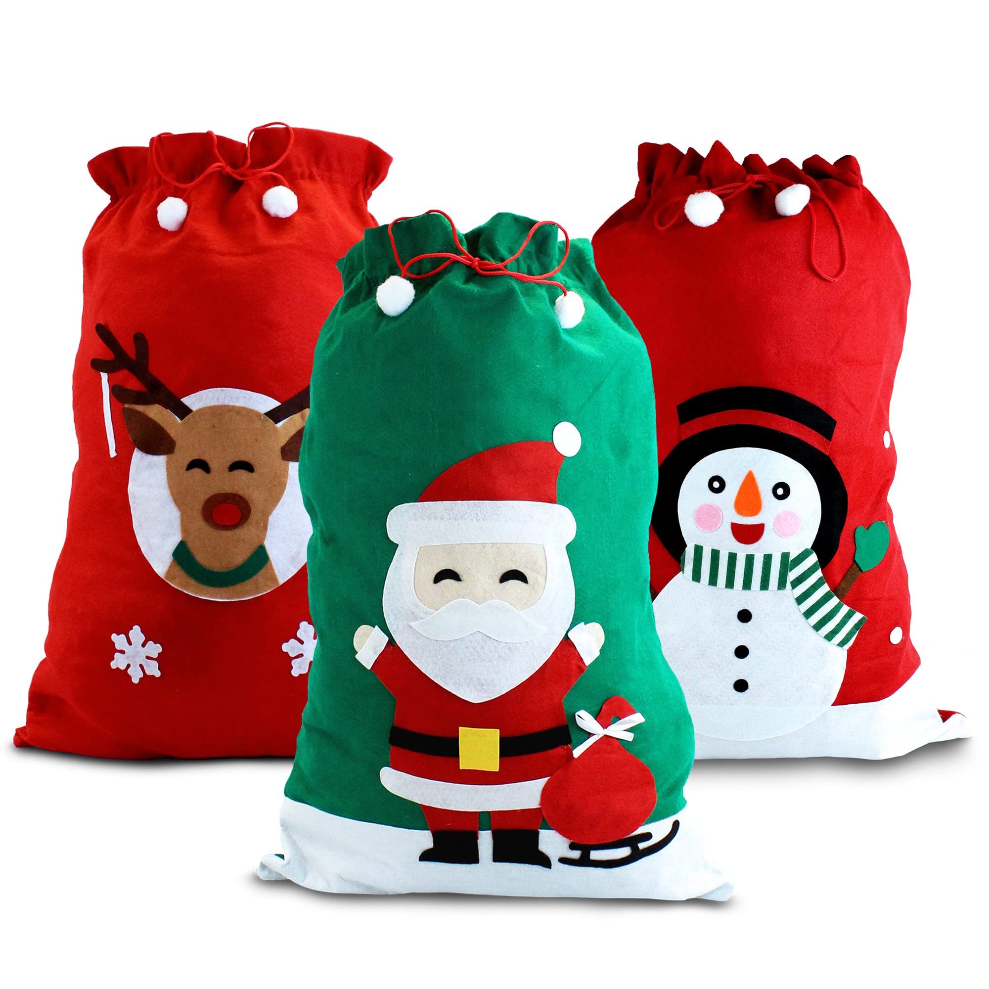 eBuyGB Felt Christmas Santa Sack, Red