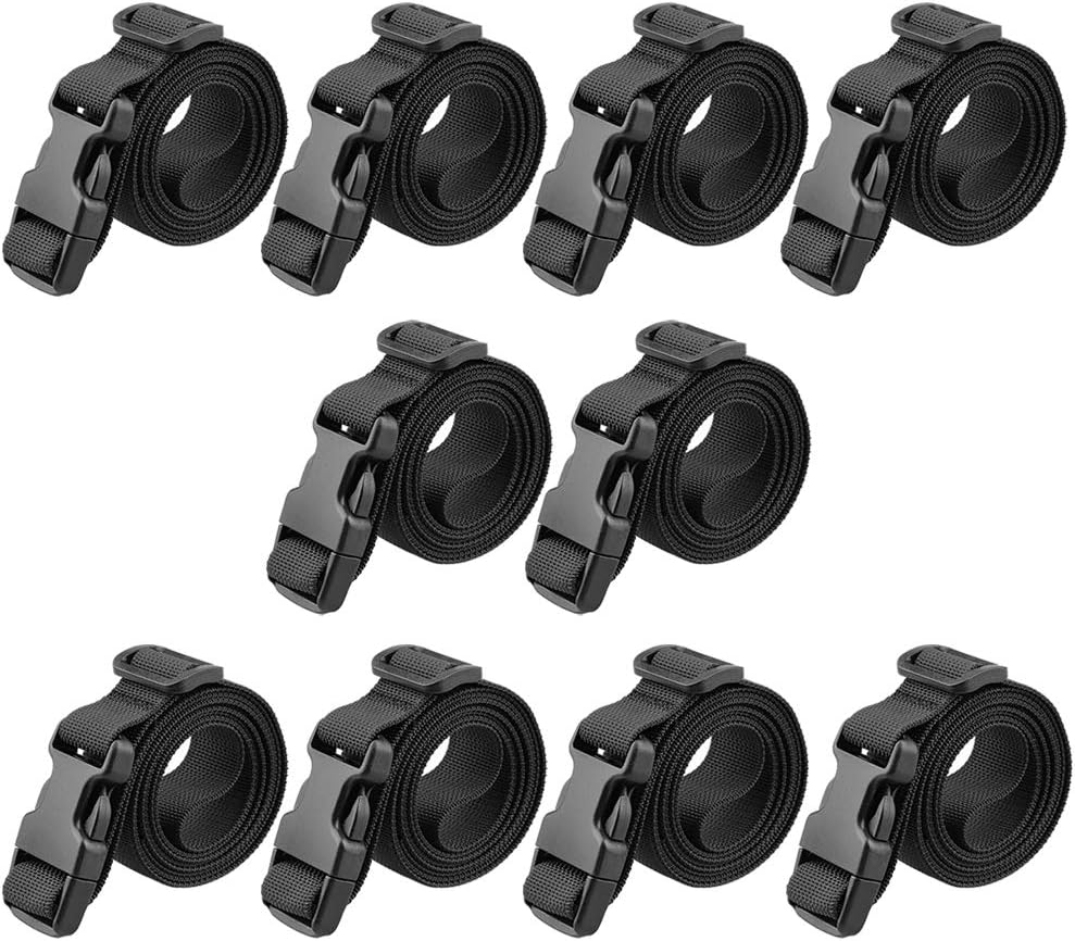 MAGARROW 40″ 60″ Strap Buckle Packing Straps Adjustable 1Inch Belt (1″ Wide 60″ Long, Black