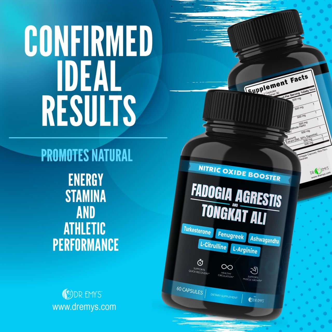 (2 Pack) Tongkat Ali Fadogia Agrestis Nitric Oxide Ashwagandha