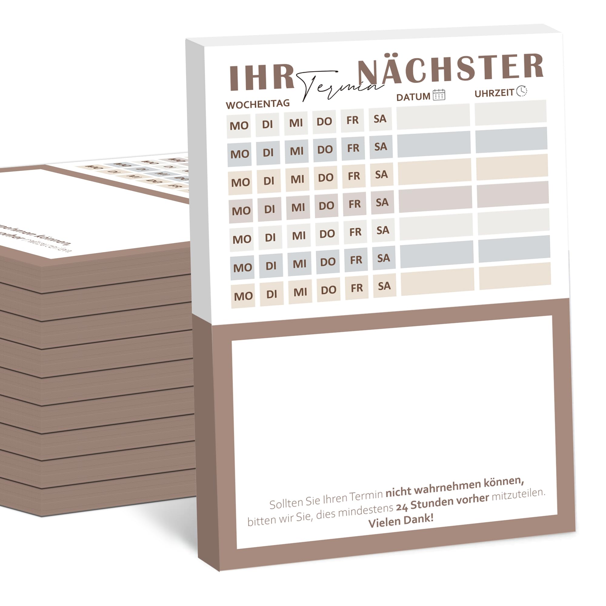 BIROYAL Appointment Notes 12 x Appointment Pads 50 Appointment Sheets DIN A7 Appointment Notes 7 Dates per Note for Doctors, Healing Practitioners, Physio, Massage, Studios, Cosmetics