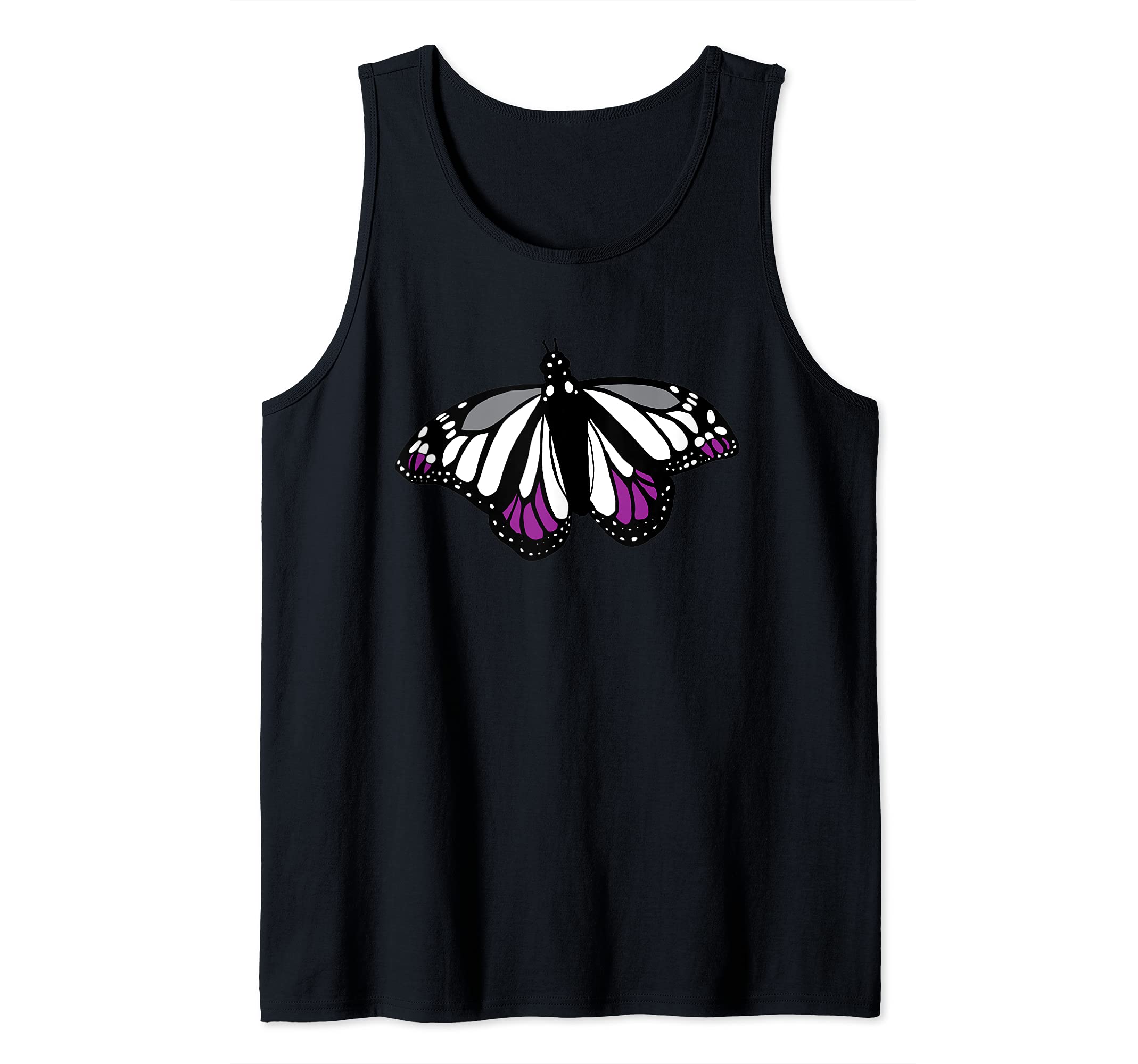 Pride Butterfly Asexual Monarch LGBTQ Flag Tank Top