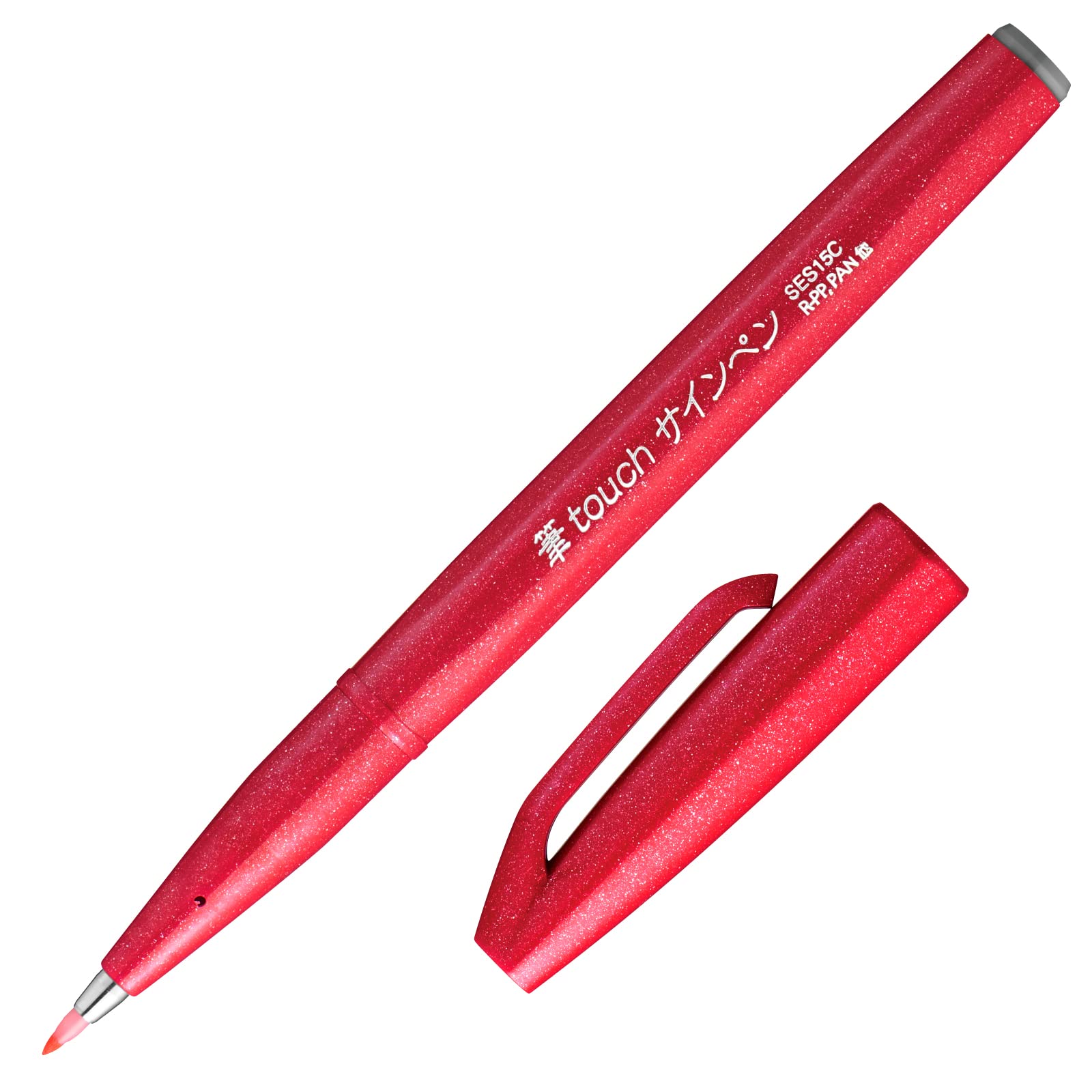 Pentel Brush Sign Pen Red - Pack of 10
