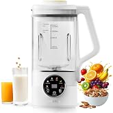 40oz Nut Milk Maker Machine, Automatic Plant Milk Maker with 10 Blades | No Soaking Needed, Smooth Almond Oat Soy Milk &amp; Juice, 12H Delay Start, Auto-Clean, Safety Lock