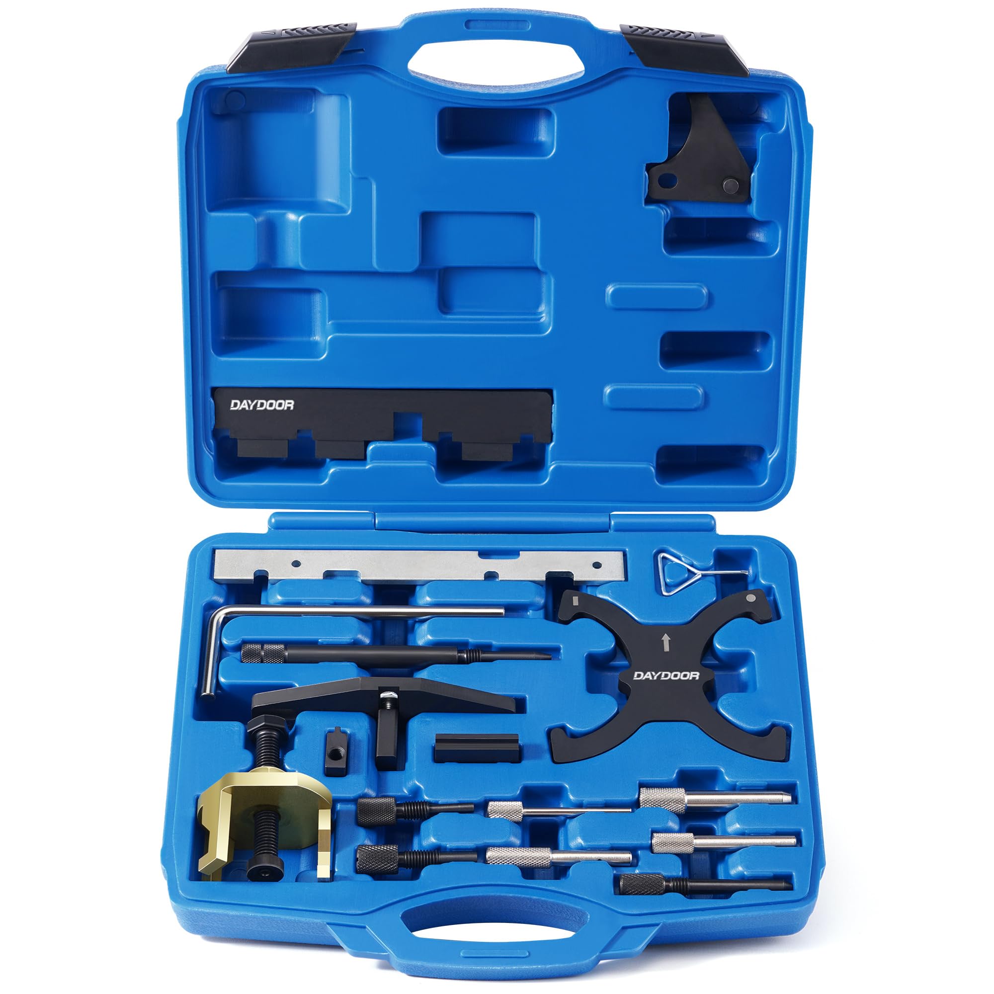 Photo 1 of DAYDOOR Timing Tool Kit, 18 Pcs Camshaft Locking Tool Compatible with Ford Focus Kuga Fiesta Fusion Escape 1.5 1.6 2.0 2.3 EcoBoost Mazda 2.5L, Ford 1.6L VVT Ti-VCT 1.5L Ti-VCT Timing Locking Tool