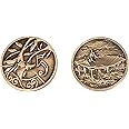 The Broken Token Prop Coins - 25mm Gold 5 Value Floating Isle Replica Coins, Pack of 10 - Fantasy Novelty and Replica Coins