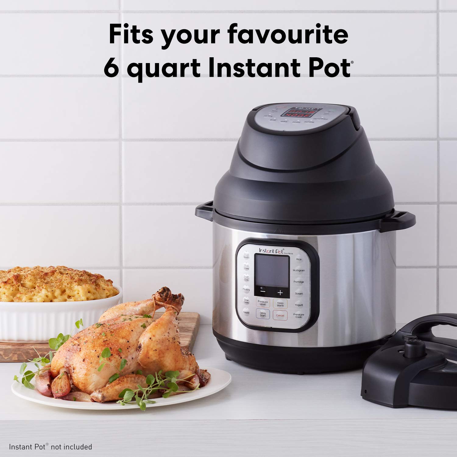 Instant Pot Air Fryer Lid 6 in 1, No Pressure Cooking Functionality, 6