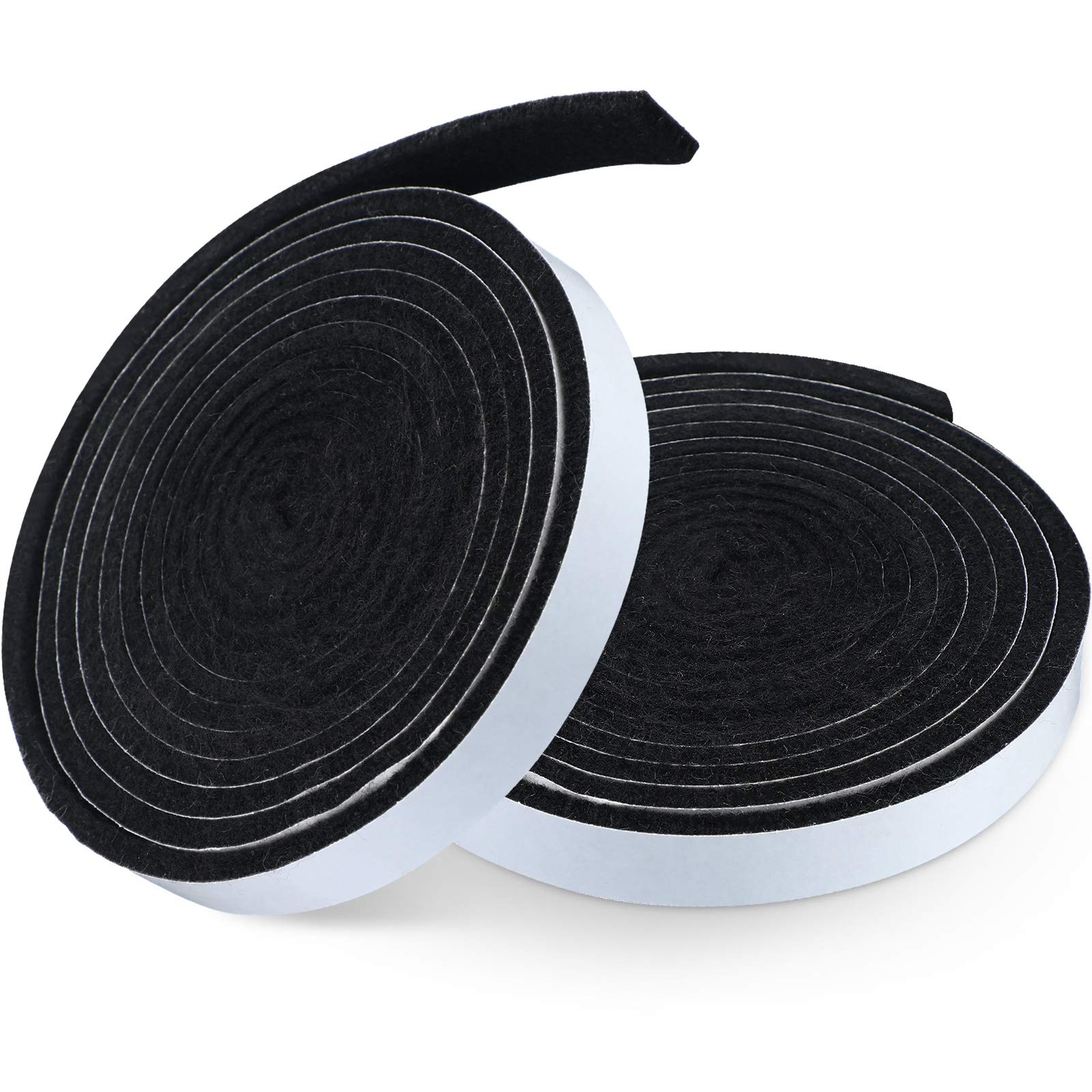 BBQ Gasket Black Grill Tape High Temp Grill Seal Self Stick Gasket, 7.5 Ft Length 1/8 Inch Thickness (2, 0.5 Inch Wide)