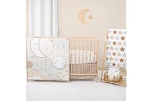 The Peanutshell 5 Piece Baby Crib Bedding Set for Boys & Girls - Newborn, Infant & Toddler Nursery Bed Set Decor with Fitted 