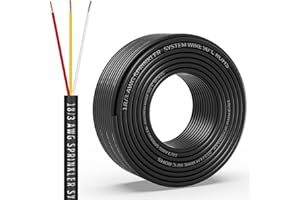 WJRZA 18/3 Solid Sprinkler System Wire 50ft, 18 Gauge Irrigation Wires PVC Jacket Sprinkler Cable for Underground Irrigation Valves Field Central Control System