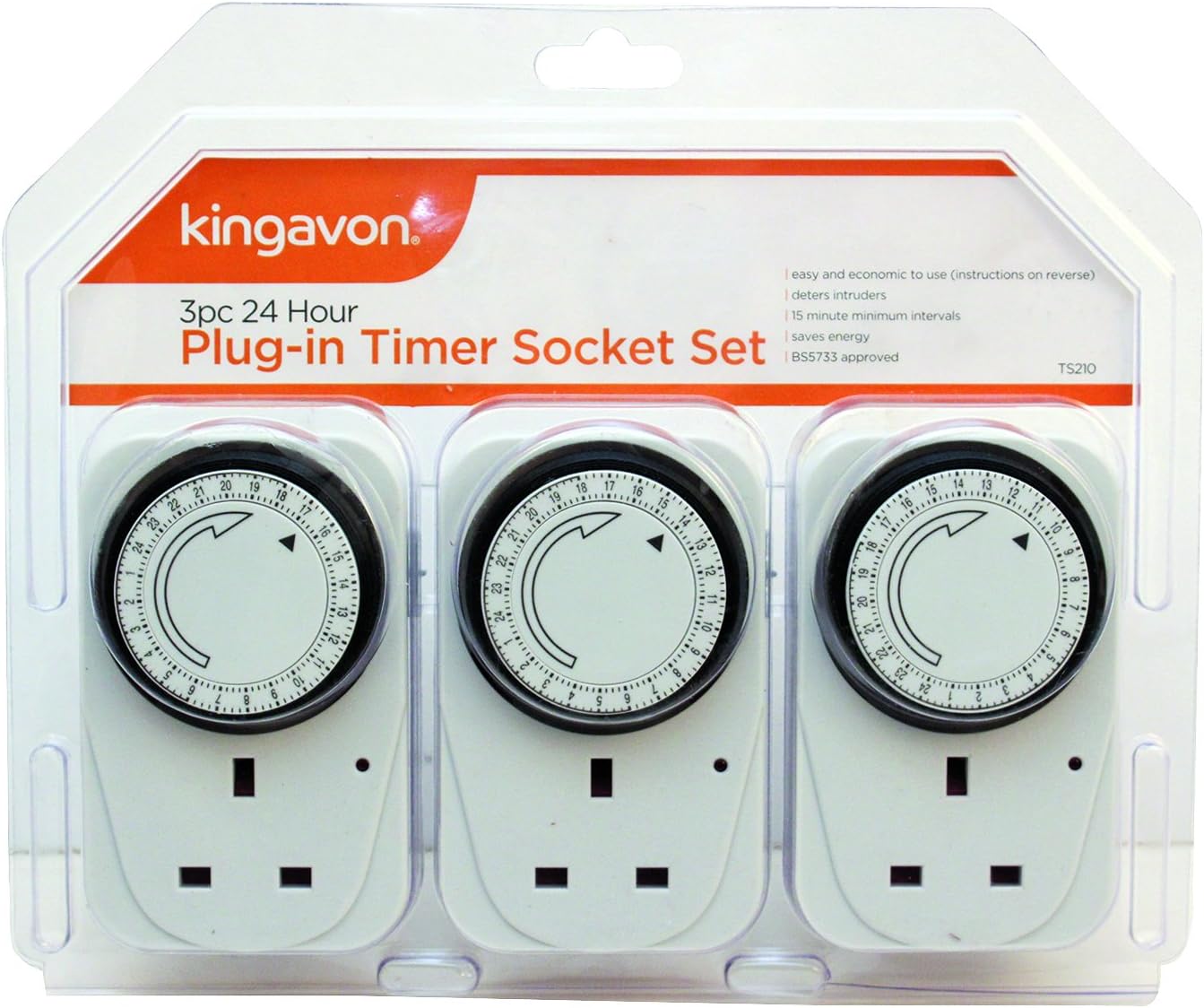 Kingavon BB-TS210 24 Hour Plug-in Timer Socket Set