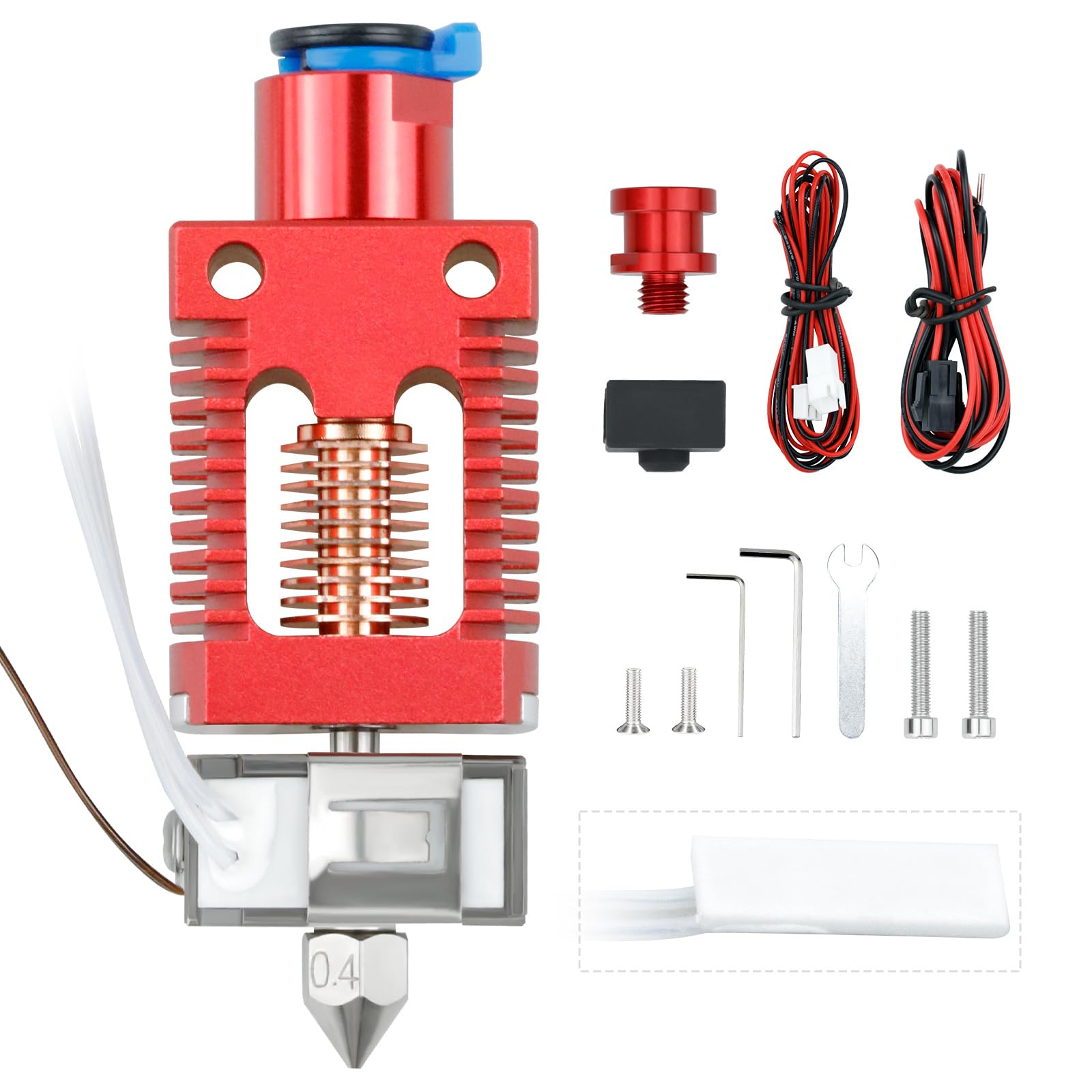Photo 1 of Ender 3 Hotend All Metal Ceramic Heating Core Hotend Upgrade High Flow High Temperature Support 300?High Temperature 3D Printer Rapido Hotend Kit Fits Ender3/ Pro/V2/Max CR10