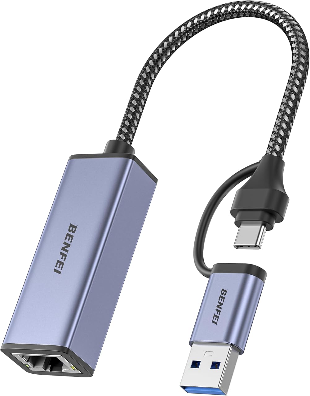 BENFEI USB 3.0 to Gigabit Ethernet LAN Adapter 1000Mbps for MacBook Surface Pro