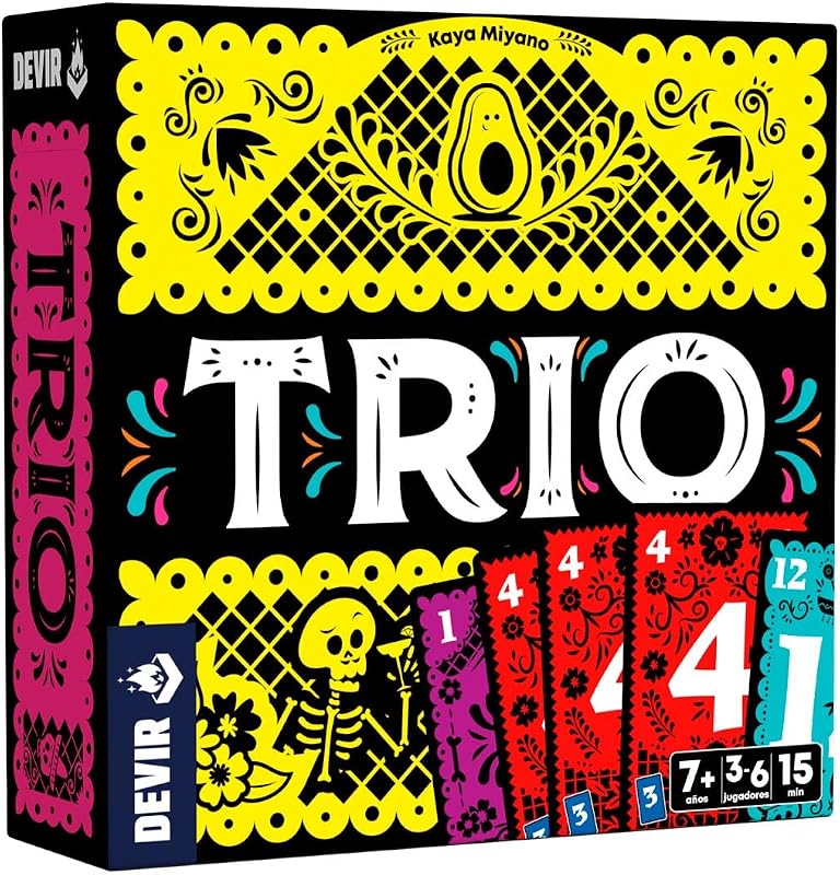 - Trio (Versión en español) | Juego de Cartas Party, rápido y Divertido | para Todas Las Edades, Ideal para Jugar con Amigos (BGTRISP)