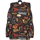 famliihw Music Backpack Laptop Backpacks Multipurpose Daypack For Men Women Travel Hiking