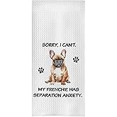 GCFET French Bulldog Gifts Kitchen Towels 16x24 Inch, Frenchie Mom Gift, French Bulldog Gifts for Women Dish Towels, Frenchie Decor Hand Towels for Bathroom