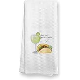 TopXmai Funny Taco and Margarita Kitchen Towels, Engagement Wedding Valentine's Day Gifts Gifts for Couples Hand Towels for Bathroom, Taco Themed Gifts Dish Towels Tea Towels, 16x24 Inch