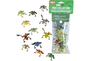 Wild Republic Frog Mini Polybag, Kids Gifts, Educational Toys, Reusable Bag, 12 Piece Set