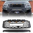 LKMQDYZ Front Grill Compatible with 2010-2018 Sequoia&2019-2021 Sequoia TRD Style Front Grill Replacement ABS Bumper Grille with Letters and 3 LED Lights