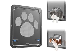 NAMSAN Cat Door for Screen Doors, Flap Opening 8 x 10 inches, Cat Door for Window Screen, Small Dog Door for Sliding Patio Do