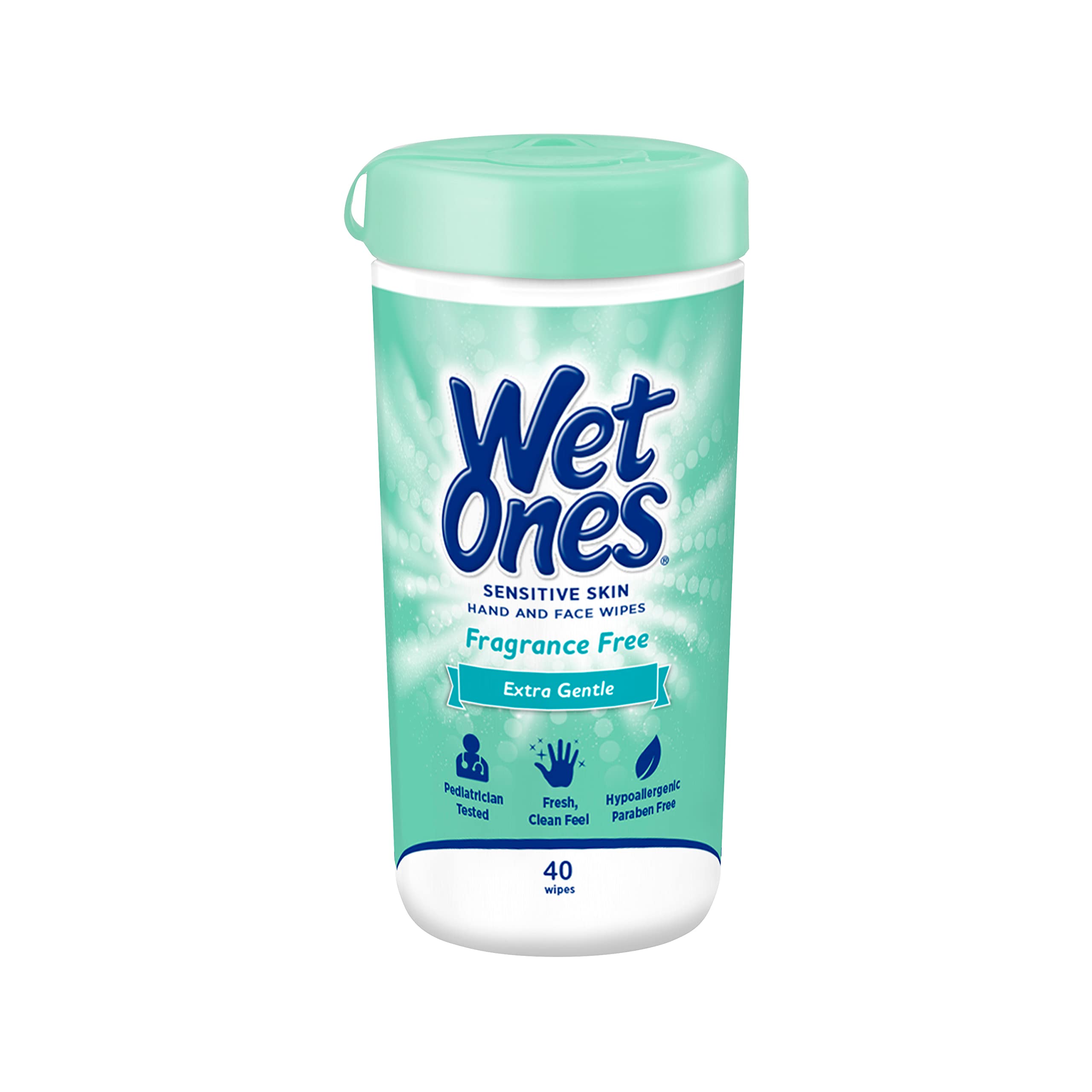 Photo 1 of Wet Ones Hand and Face Wipes,?Sensitive Skin Wipes | Unscented Wipes, Hand and Face Wipes Sensitive Skin, Wet Ones Sensitive Skin Wipes, 40 ct. Canister
