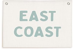 Lacama Coastal Granddaughter Room Decor,East Coast Banner, Coastal Cowgirl Wall Art Blue Aesthetic Trendy Wall Art Dorm Decor For College Girls Canvas Banner 30x20 Inch