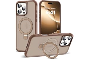 SKYLMW Compatible with iPhone 16 Pro Max Case with Stand,Desert Brown | iPhone 16 Pro Max Phone Case 6.9",Magnetic Ring Stand,Compatible with MagSafe,Military-Grade Protection,Great Grip Feeling