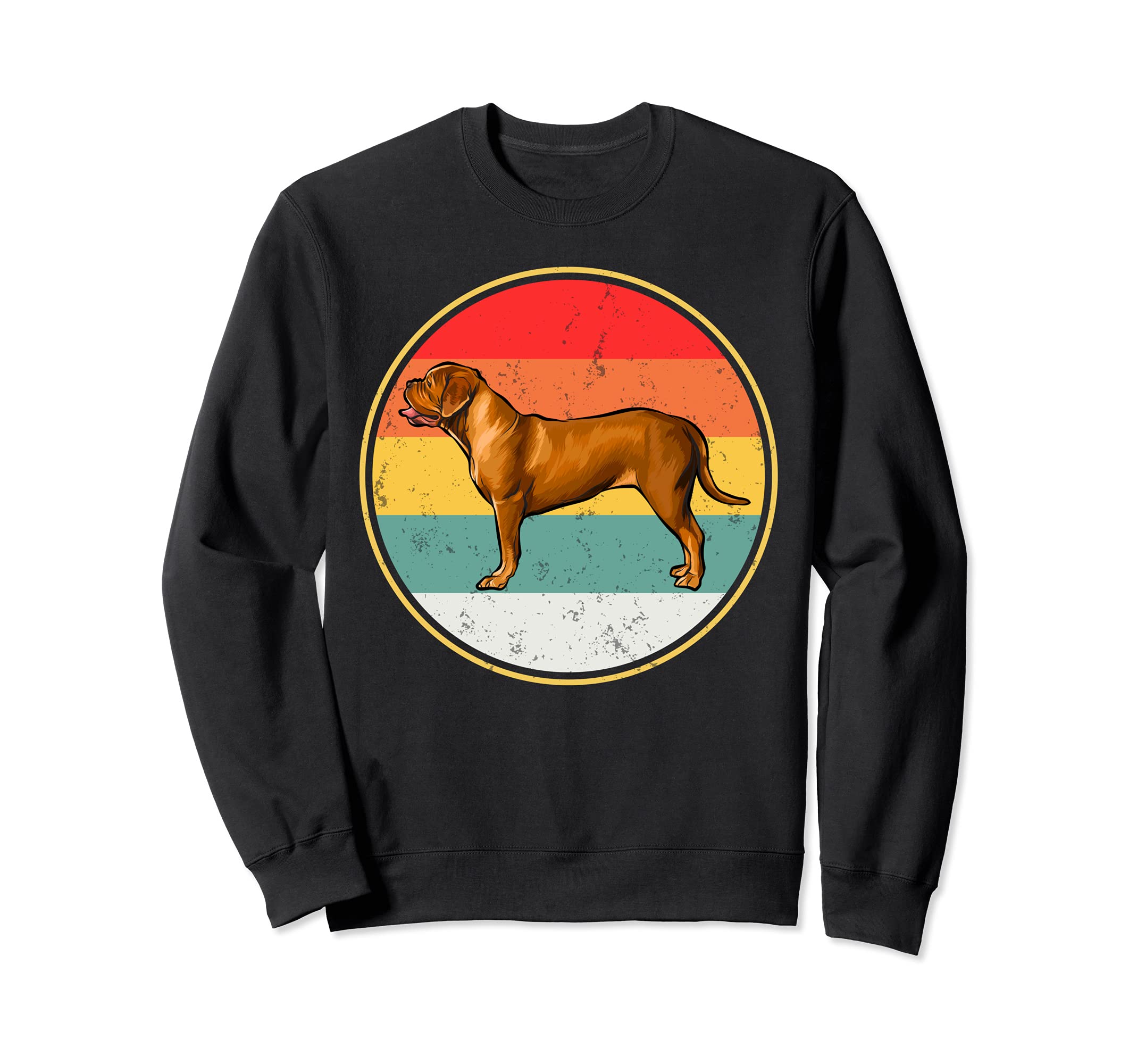 Vintage Retro Sunset Dogues de Bordeaux Dog Sweatshirt