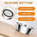 PETTOM 2 Pack Stainless Steel Dog Bowls 2020ml Non-Slip Bottom 70oz view 3