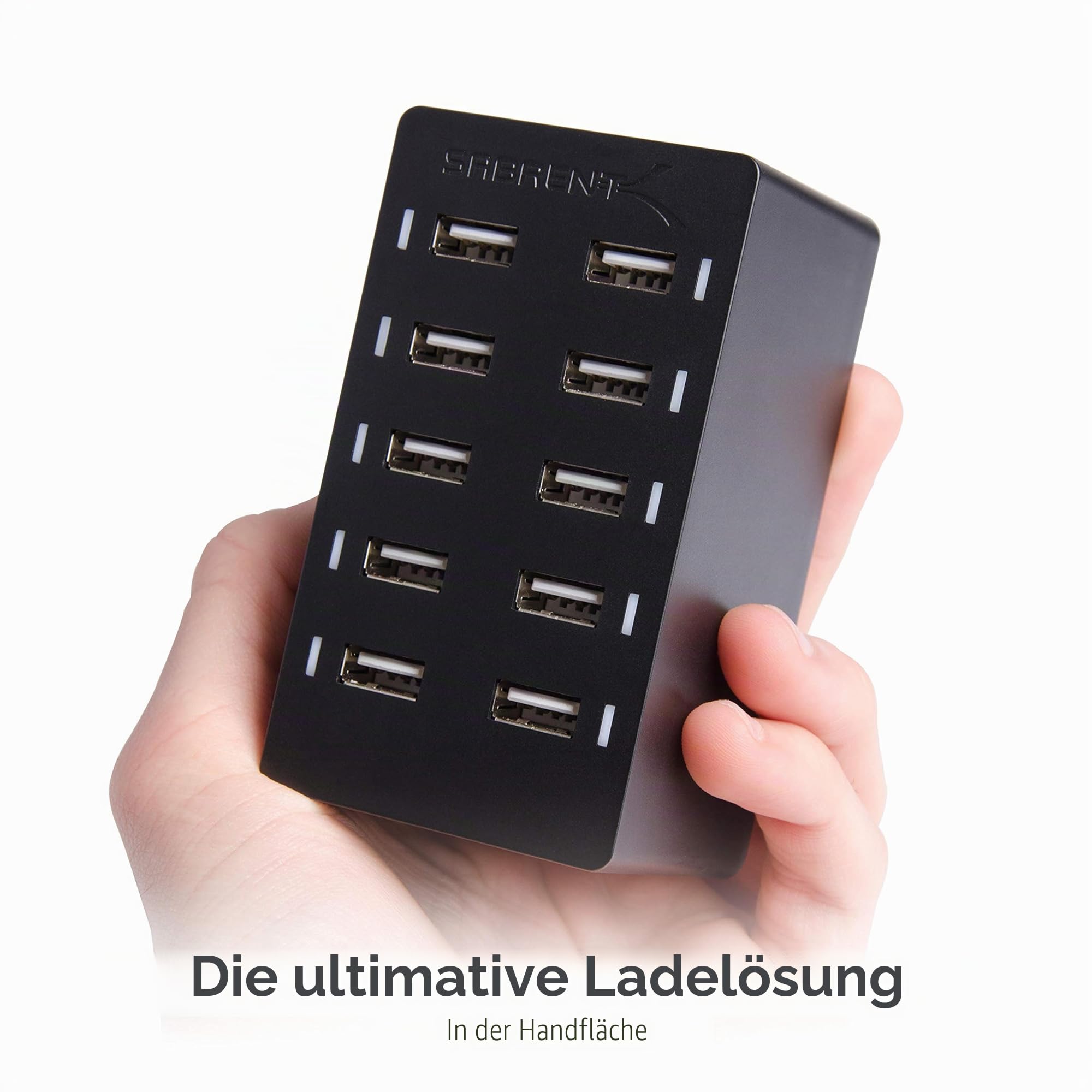 SABRENT USB Ladegerät, 60Watt 10ports USB-Schnellladegerät Ladestation Mehrfach, mit Netzteil, Ladestation für MacBook, USB-C Laptops, Nexus, iPhone, Samsung Galaxy (AX-TPCS) 6