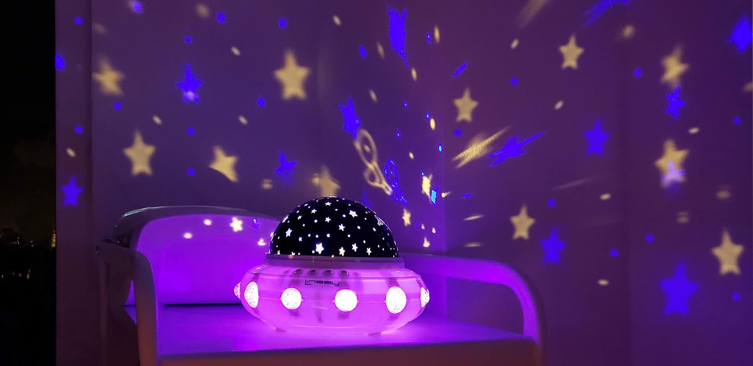 linsay kids smart led night light projector lamp