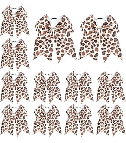 Amazon.com : Leopard Cheer Bow For Girls Cheetah Ponytail  display picture 1