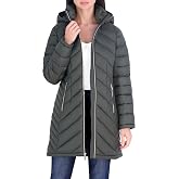 Michael Kors Women's Long Lightweight Packable Puffer Jacket With Hood