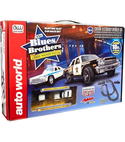 The Blues Brothers ダイキャストカーセット 28' Blues Brothers 106 Miles to Chicago Slot Race Set | SRS359