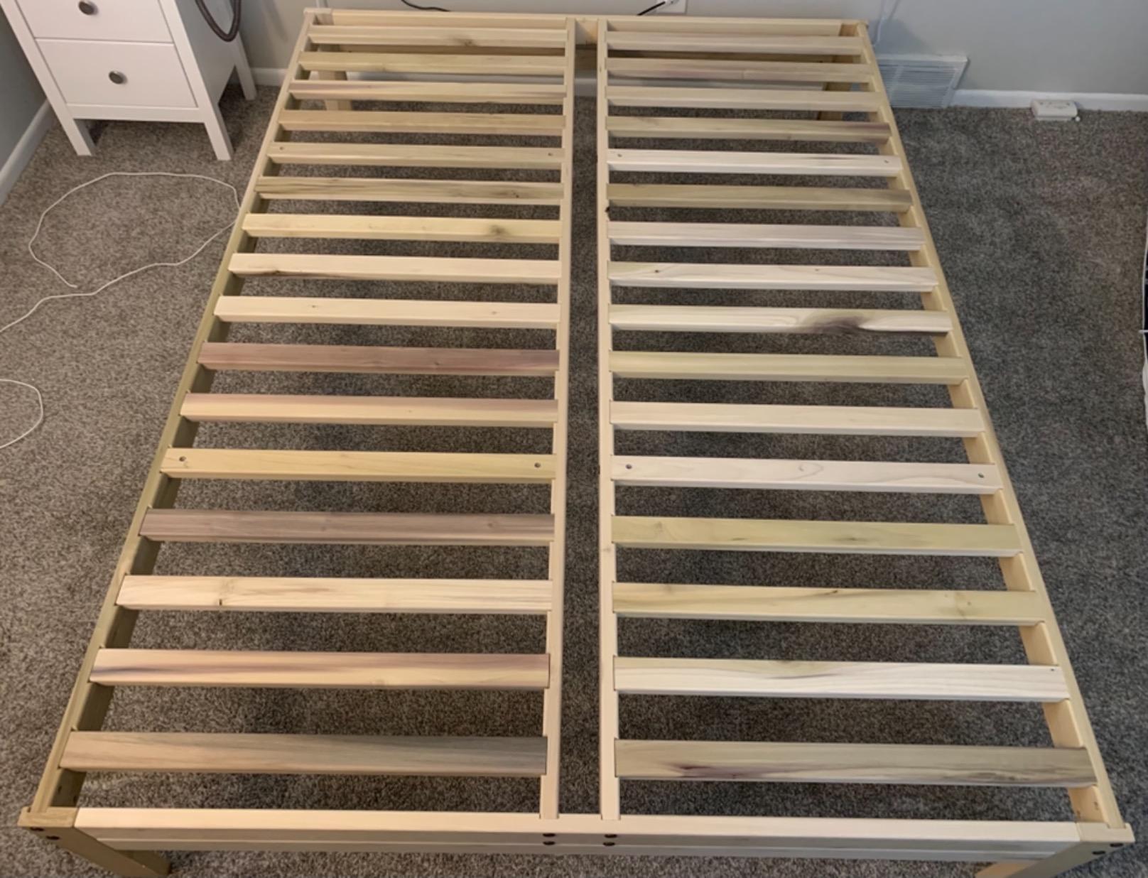 28/mo Finance KD Frames Nomad Platform Natural Poplar Bed King