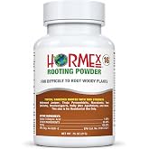 Hormex Rooting Hormone Powder #16 - Fast Roots for Hardwood Plant Cuttings | Root Stimulator Compound: Propagate &amp; Clone Difficult Woody Varieties, Tough Evergreens, Conifers, Junipers, Trees &amp; More